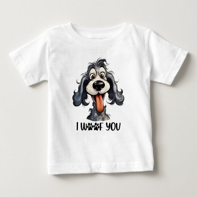 Camiseta De Bebé Te Alarmo De La Divertida Sublimación De Perros (Anverso)
