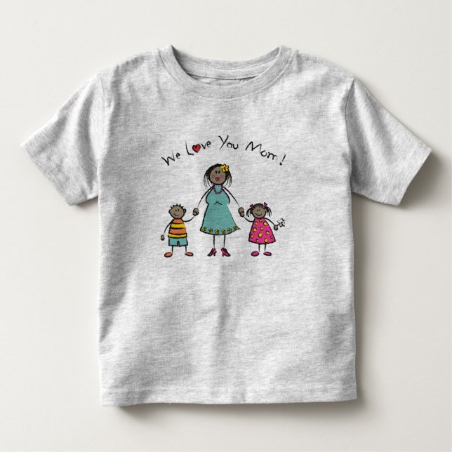 Camiseta De Bebé Te amamos a tu madre, familia Personalizado, feliz (Anverso)