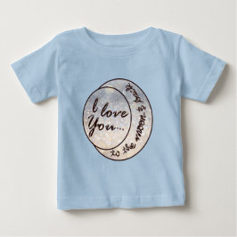 Camiseta De Bebé Te amo a la luna y a la parte posterior