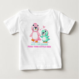 Camiseta De Bebé Te amo Dino-Mom Personalizado