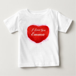 Camiseta De Bebé Te Amo Emma Heart