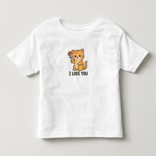 Camiseta De Bebé Te Amo Gatito (Anverso)