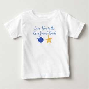 Camiseta De Bebé Te Amo hasta la Playa y de Regreso