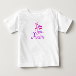 Camiseta De Bebé Te amo mamá