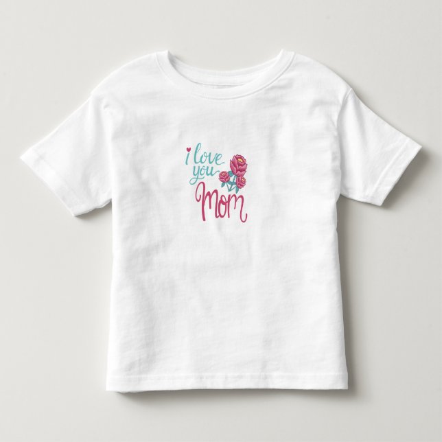 Camiseta De Bebé Te amo mamá (Anverso)