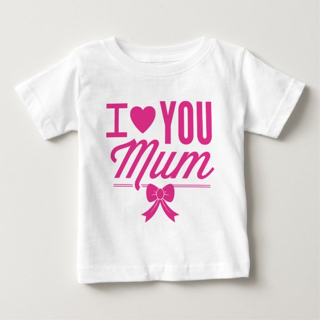 Camiseta De Bebé Te amo Mamá (Anverso)