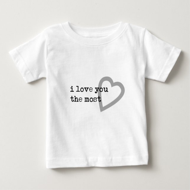 Camiseta De Bebé te amo más corazón lindo (Anverso)
