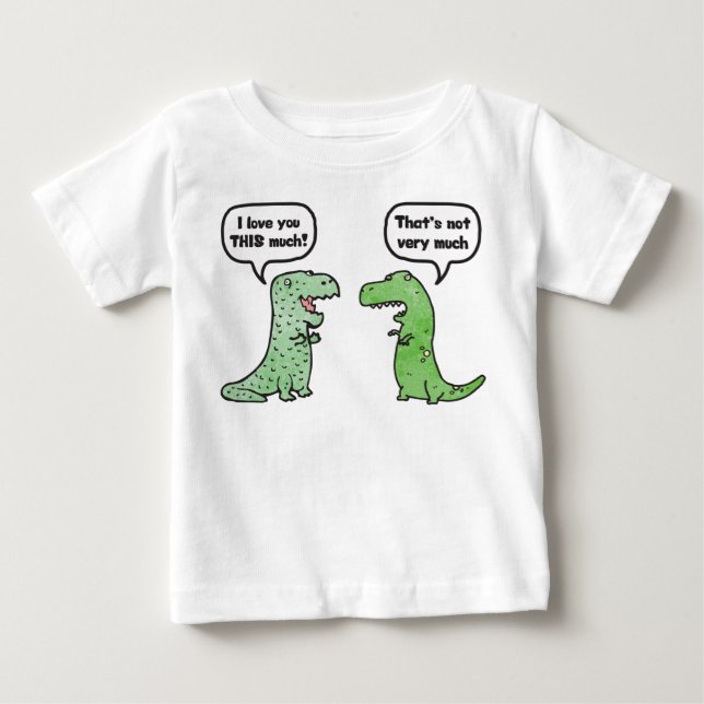 Camiseta De Bebé Te Amo Mucho (T-Rex) (Anverso)