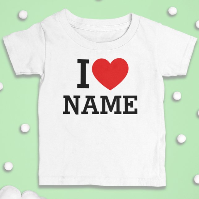 Camiseta De Bebé Te Amo Nombre (Subido por el creador)