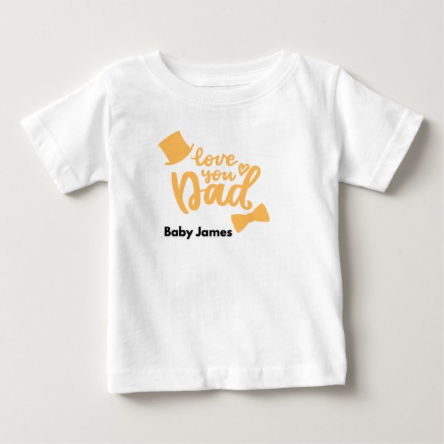 Camiseta de bebé 'Te Amo Papá' | Personalizada  (Anverso)