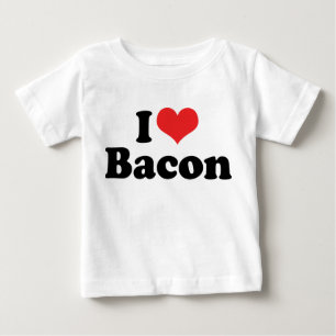 Camiseta De Bebé Te Amo Tocino de Corazón - Amante del Tocino