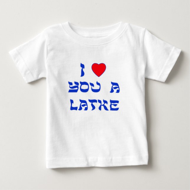 Camiseta De Bebé Te amo un Latke (Anverso)
