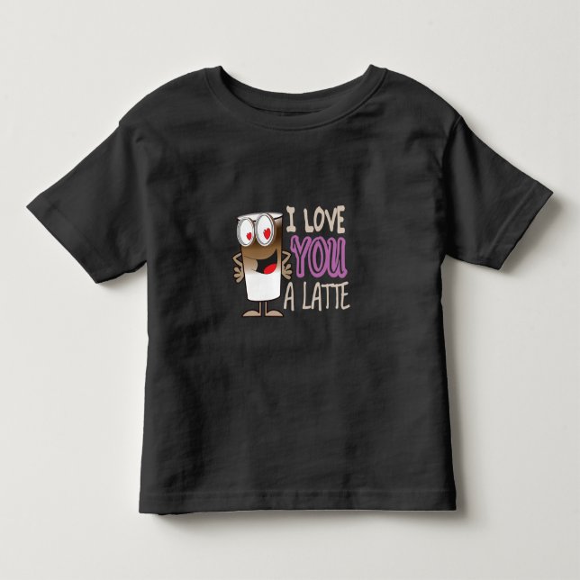 Camiseta De Bebé Te amo un latte (Anverso)