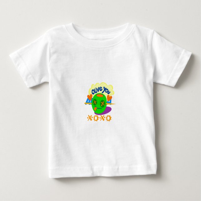 Camiseta De Bebé Te amo XOXO bello y asombroso texto gráfico Arte (Anverso)