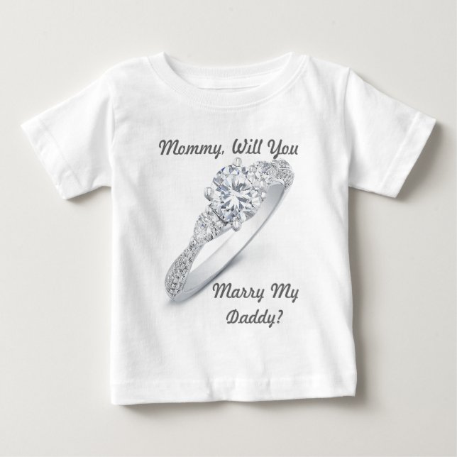 Camiseta De Bebé ¿Te Casarás Conmigo? (Anverso)