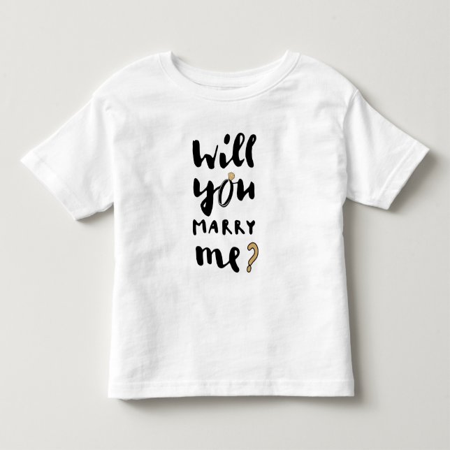 Camiseta De Bebé ¿Te casarás conmigo? (Anverso)