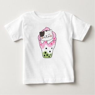 Camiseta De Bebé Té de burbujas de gato