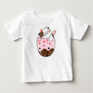 Camiseta De Bebé Té de burbujas de gato