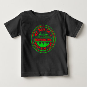 Camiseta De Bebé Te Deseamos Feliz Navidad Feliz Año Nuevo-66244