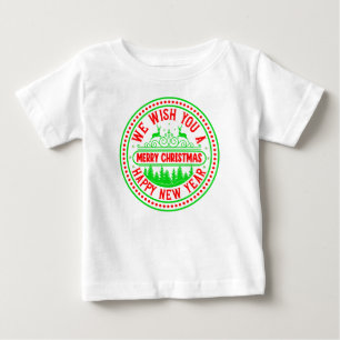 Camiseta De Bebé Te Deseamos Feliz Navidad Feliz Año Nuevo-66244