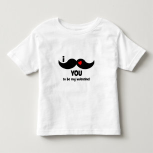 Camiseta De Bebé ¡Te echo el bigote para ser mi valentina!