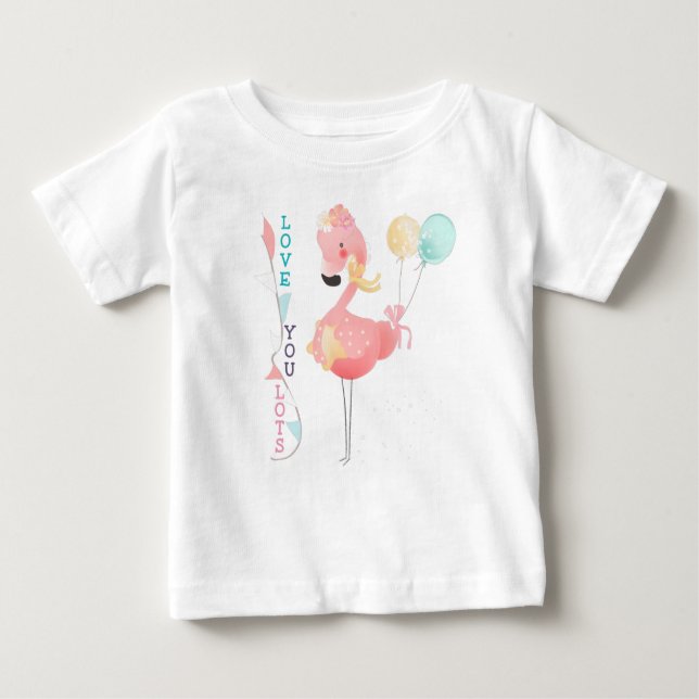 Camiseta De Bebé Te encanta el flamenco rosado (Anverso)