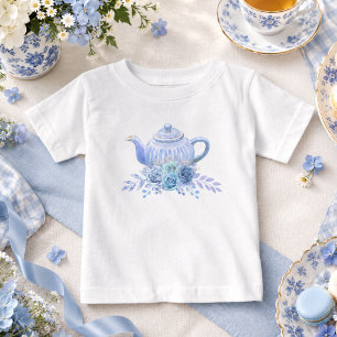 Camiseta De Bebé Té para Dos – Fiesta floral de cumpleaños número 2