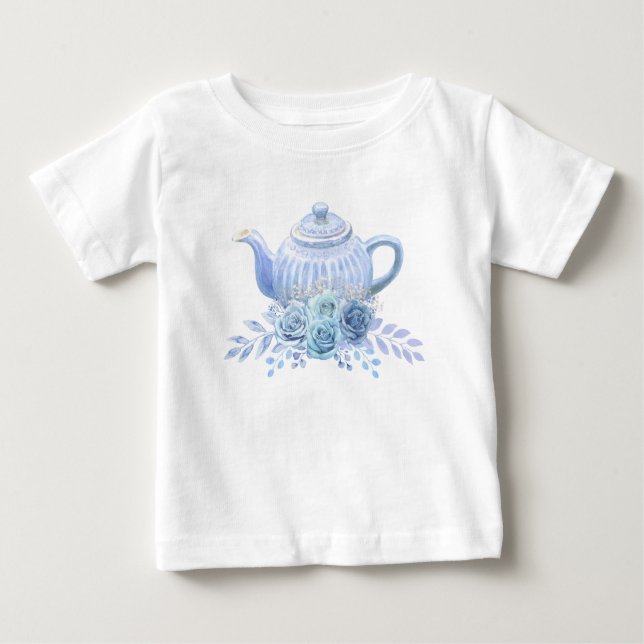 Camiseta De Bebé Té para dos - Fiesta floral de segundo cumpleaños (Anverso)
