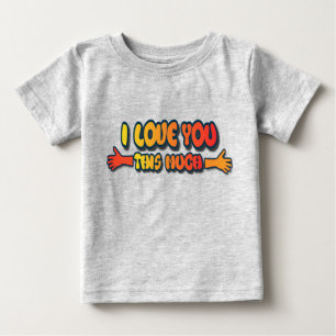 CAMISETA DE BEBÉ TE QUIERO MUCHO ASÍ