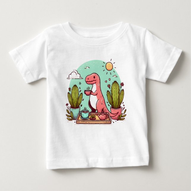 Camiseta De Bebé Tea-Rex Cactus Charm (Anverso)