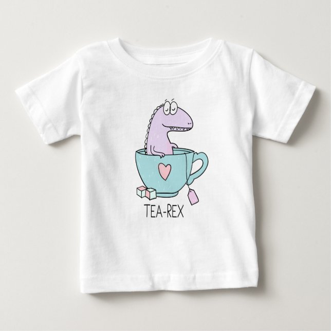 Camiseta De Bebé Tea Rex Dinosaur (Anverso)