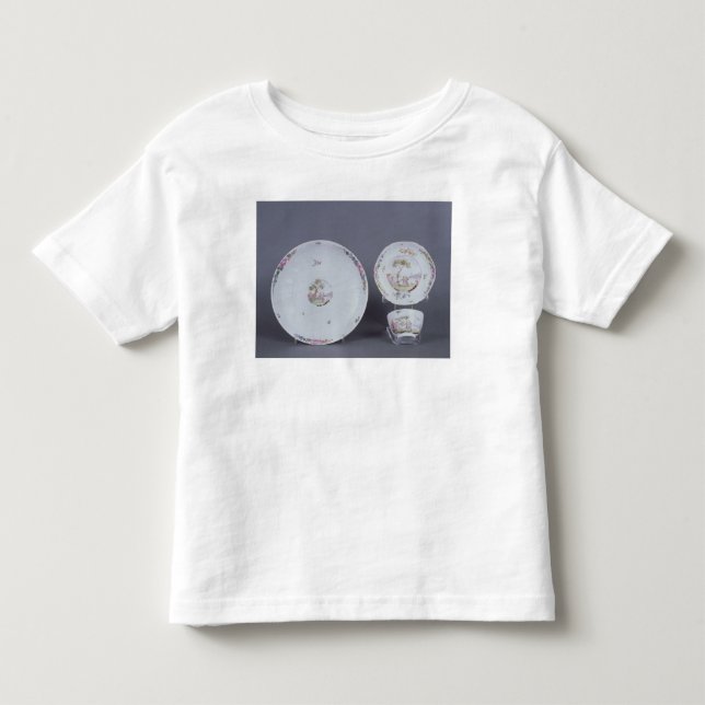 Camiseta De Bebé Teabowl de Worcester y platillo y plato (Anverso)
