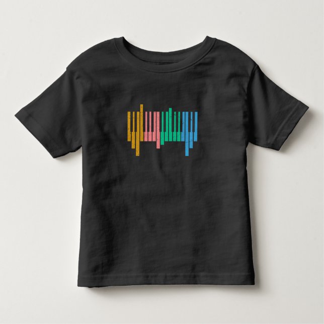 Camiseta De Bebé Teclado colorido Piano Llaves Instrumento musical (Anverso)