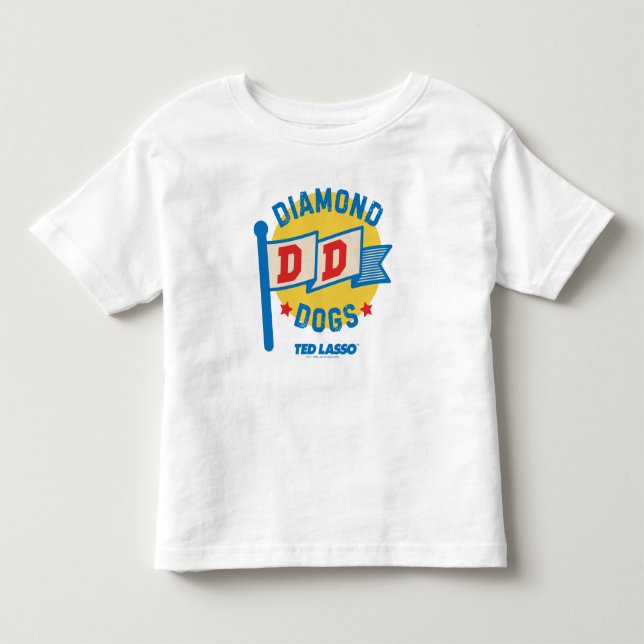 Camiseta De Bebé Ted Lasso | Gráfica Pennant de Perros de Diamante (Anverso)