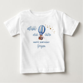 Camiseta De Bebé Teddy Bear Birthday Blue