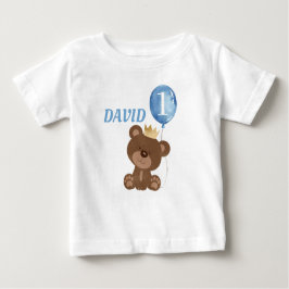 Camiseta De Bebé Teddy Bear Cute Baby Boy Cumpleaños