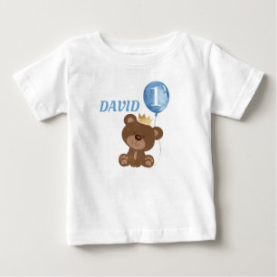 Camiseta De Bebé Teddy Bear Cute Baby Boy Cumpleaños