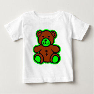 Camiseta De Bebé Teddy Bear Green Brown The MUSEUM Zazzle Gifts