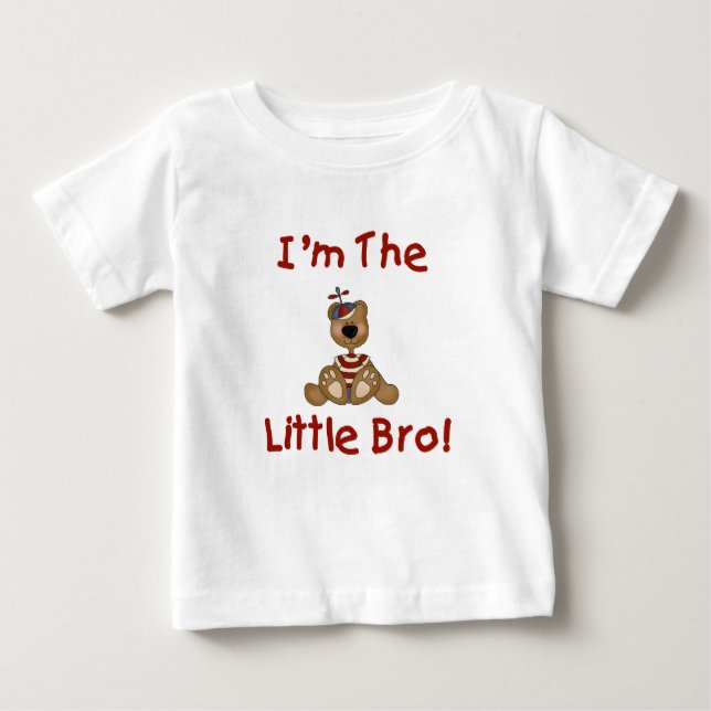 Camiseta De Bebé Teddy Bear Little Bro (Anverso)