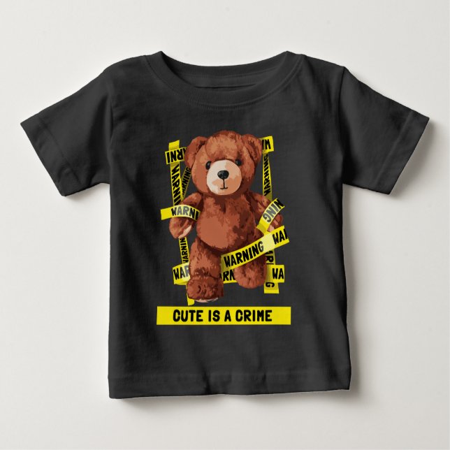 Camiseta De Bebé Teddy Bear, luchador criminal (Anverso)