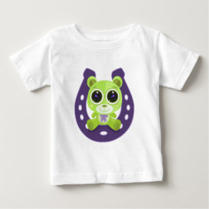 Camiseta De Bebé Teddy Bear - Verde Afortunado