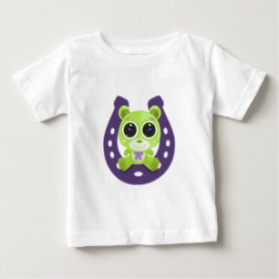 Camiseta De Bebé Teddy Bear - Verde Afortunado