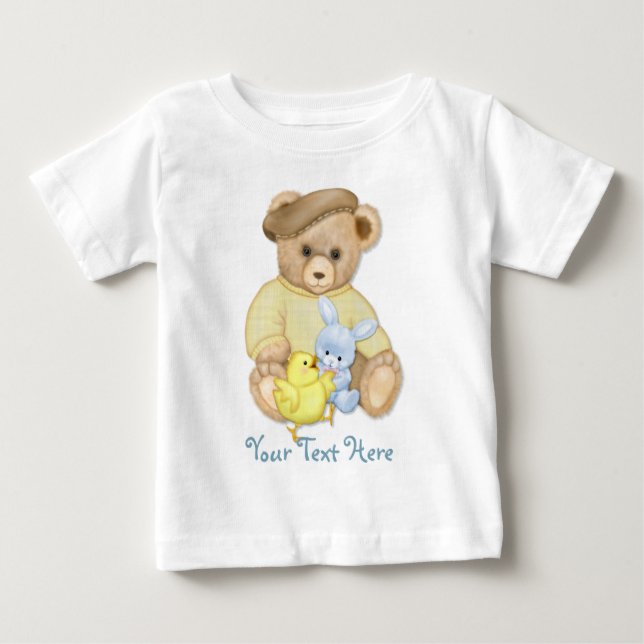 Camiseta De Bebé Teddy Boy Easter (Anverso)