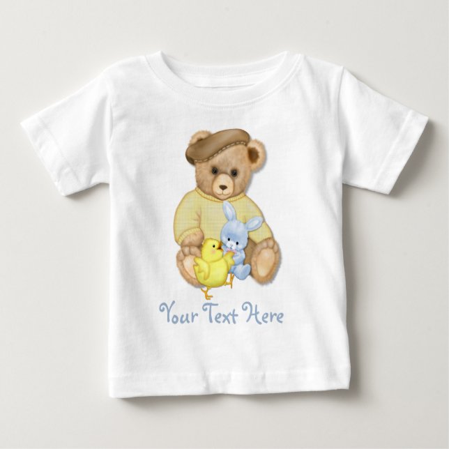 Camiseta De Bebé Teddy Boy Easter (Anverso)