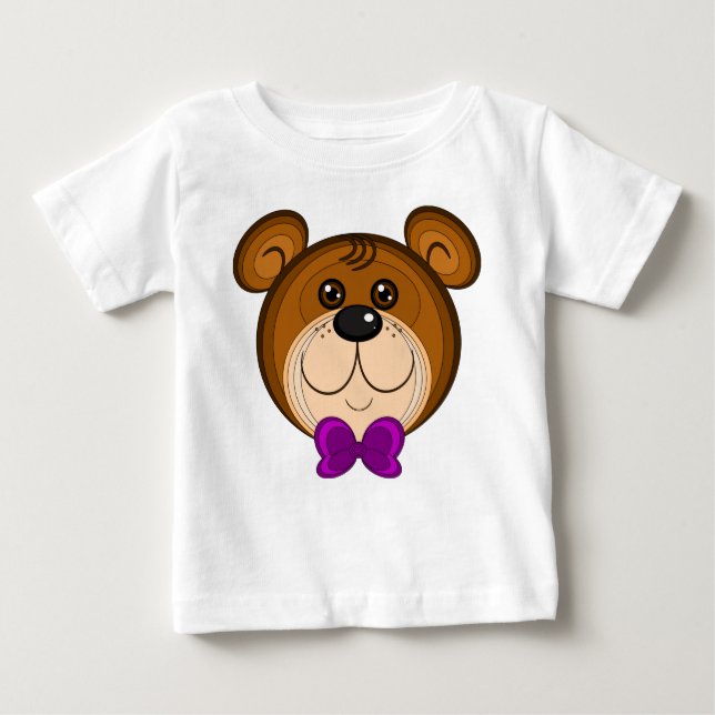 Camiseta De Bebé Teddy Face Infant Tee Shirt (Anverso)