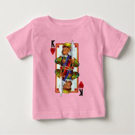 Camiseta De Bebé Teddy Oso Rey de Corazones