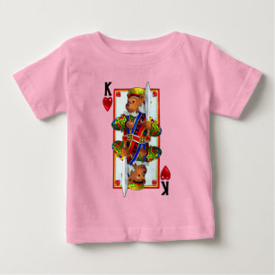 Camiseta De Bebé Teddy Oso Rey de Corazones