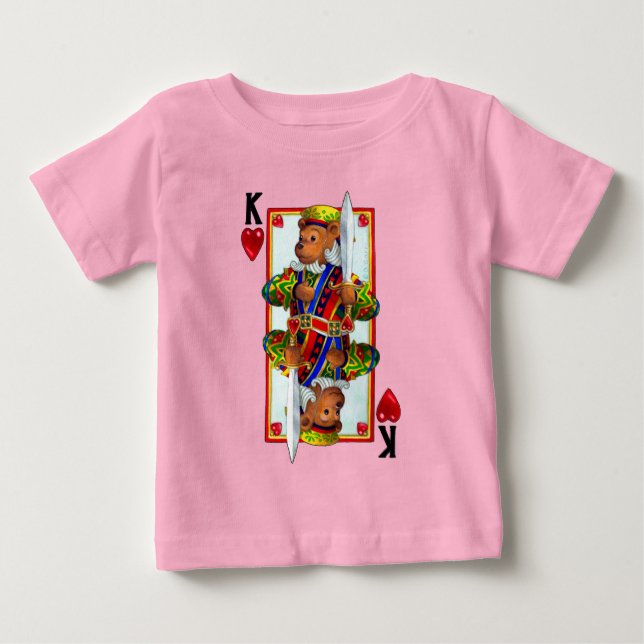 Camiseta De Bebé Teddy Oso Rey de Corazones (Anverso)