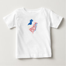 Tee bebé con diseño de celebración de gallos franc