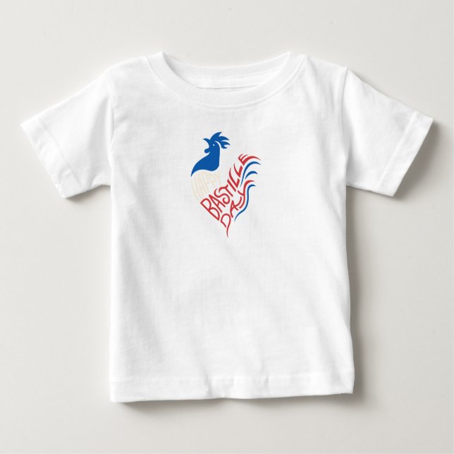 Camiseta De Bebé Tee bebé con diseño de celebración de gallos franc (Anverso)